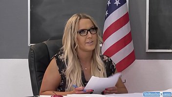 Tranny teacher Kayleigh Coxx catches her student jerking off.She helps him by giving him a bj and gets facefucked.He licks her ass and barebacks her