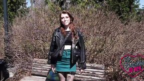 this is a  slutty petite teen who likes to show herself in public and get facials