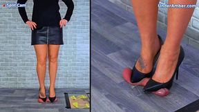 Puncturing Your Cock & Balls In My Old Work Stilettos With NO Heel Tips! - Split Cam - 156SPLIT - Trample Trampling CBT Ballbusting Crush Crushing Heels
