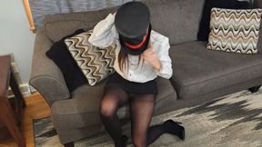 Rachel Adams Gets Her Head Stuck In A Hat HD