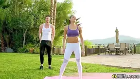 Our New Aerobic Instructor Is A Brunette Milf Goddess With An Awesome Fuckeable Body