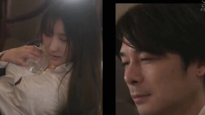 Cute OL Japanese girl with big boobs and big butts cheating with her big dick workmate in the office