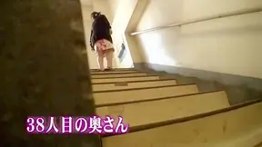Sensual mature japanese woman exploring her body, releasing her desires on the balcony.
