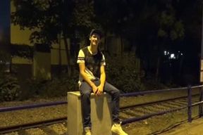 School man wait For Bus Stop