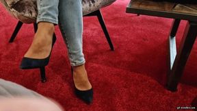dirty nylon soles in the hotel lobby HD mp4 1920x1080