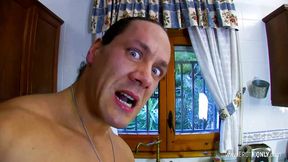 Sibling bangs MIL in the kitchen, gets ass&#x1F351;-pounded by hubby's bro in-law, wife clueless upstairs
