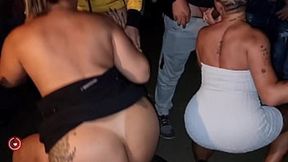 Friends joined me for a stroll, where we had group sex with 15 guys on the street