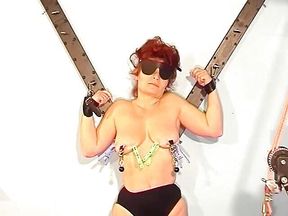 Kinky blindfolded sub gets dominated by her master