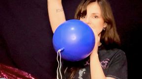 Blow up and play with two punch balloons