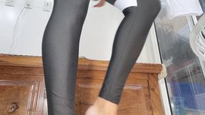 The flip flops make a little noise