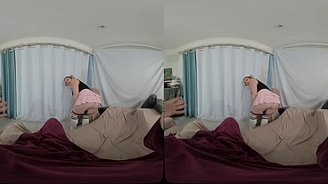 Sassy stepdaughter gets her stepdad to fuck her tight young wet pussy