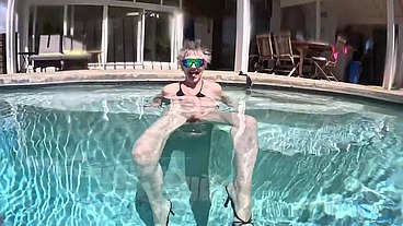We went swimming in a private pool in Hawaii Kai