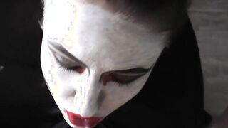 Vampire bimbos Passionate Blows Gigantic Penis to Cum Inside Mouth