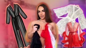4K Hot Chick In See-Through Nightie: Mirror Try-On XXXhaul