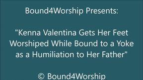 Kenna Gets Foot Worship While Bound to the Yoke - SD