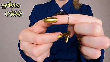 Hands Fetish Golden Manicure