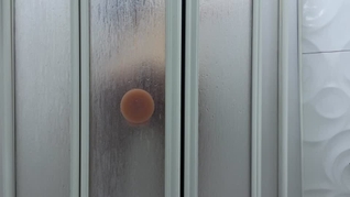 Shower masturbate with suction cup dildo