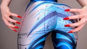 pawg in spandex leggings wiggles her ass in your face