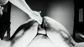 four fingers and a wet pussy (b&w)