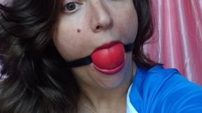 Ballgagged Flight Attendant
