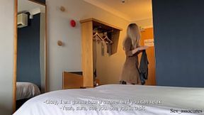 Hotel hijinks hijack stepmom's snatch as son sneaks sloppy seconds on the sheets