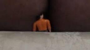 Tiny Charlie VS Giantess ass