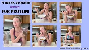 Giantess Vore Fitness Girl Mukbang Finds and Eats Tiny Man in Yogurt
