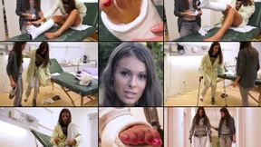 Lia SLWC Just Casted, Foot Cleaning, Crutch Practice in Different Shoes and Check Out