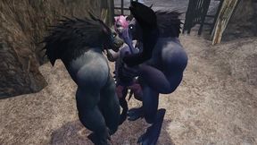 draenei has a threesome with werewolves - warcraft porn parody