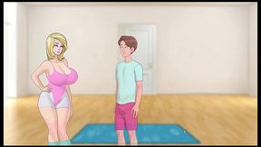 sexnote [ taboo hentai game pornplay ] ep.22 accidental boner during yoga with my step aunt