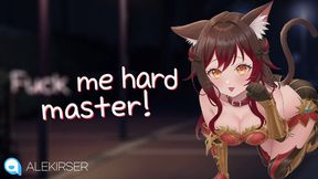 Your desperate little kitty's overheated vulva lusts for raunchy whoremastering