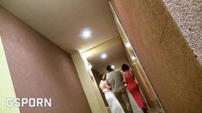 Fucked in the bathroom by two Chinese teens with a massage