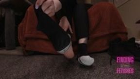 Taking off my Shoes and Sweaty Socks after a hard day