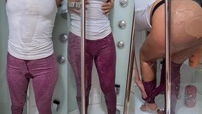 pissing for a fan - he requested a custom video - i love to pee clothed!