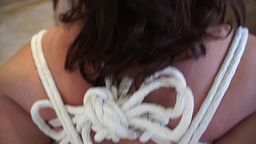 Nerdy slut tied up and fucked with BBC