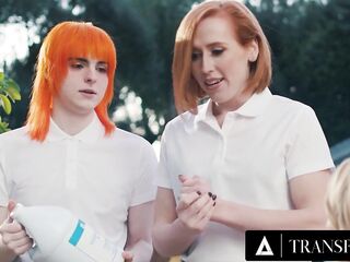 TRANSFIXED - Pair Jean Hollywood & Shiri Allwood Go WILD On Cis Masseuses During Vacation PART 1+two