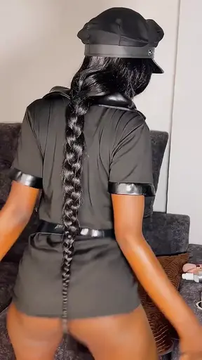 Just a Nasty Police Officer, with a Pony Tail Who Loves to Suck and Squirt with a Plug in Het Ass