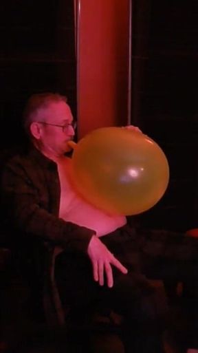 Thrilling moment from &quot;137) Inflation and Jerk Off with 24 inch Balloon&quot;