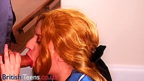 British Redhead Student 18+ Nurse Sucks A Patients Cock
