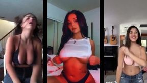 Slurpin' sweaty sorority sisters in POV sexcapades on TikToker's bedroom floor