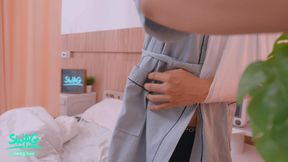 Threesome in the Hospital: Slutty Nurse Gets Fucked by Doctor and Patient