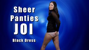 White Sheer Classic Panties JOI Tease Black Dress - Kylie Jacobsx - MP4 4K HD