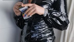 Smoking in Lacquer dress