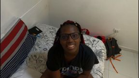Ebony Bitch so Fucking Horny When I Woke up I Sucked My Neighbors Stepson Big Black Dick in His Bedroom
