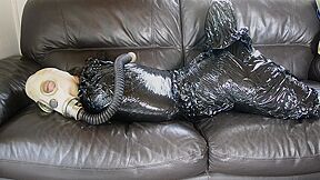 Plastic Bondage Gasmasked Girl