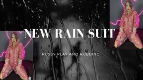 new rain suit pussy play and rubbing