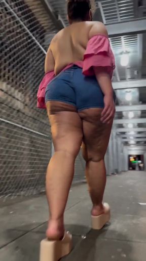 Must-see moment from &quot;Puerto Rican Boricua Woman Walking In Daisy Dukes Short Shorts With Thick Thighs Natural Fat Ass BBW&quot;