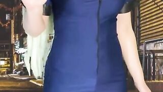 Beauty Cop’s Clothes Disappear While She Arrests Speeding Driver ENF Embarrassed Nude Female Police