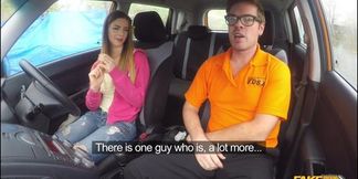Stella Cox's natural tits get pounded on fake roads, her moans echo