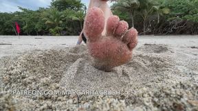 Giantess Tosses Tiny Man as He Worships Her Feet